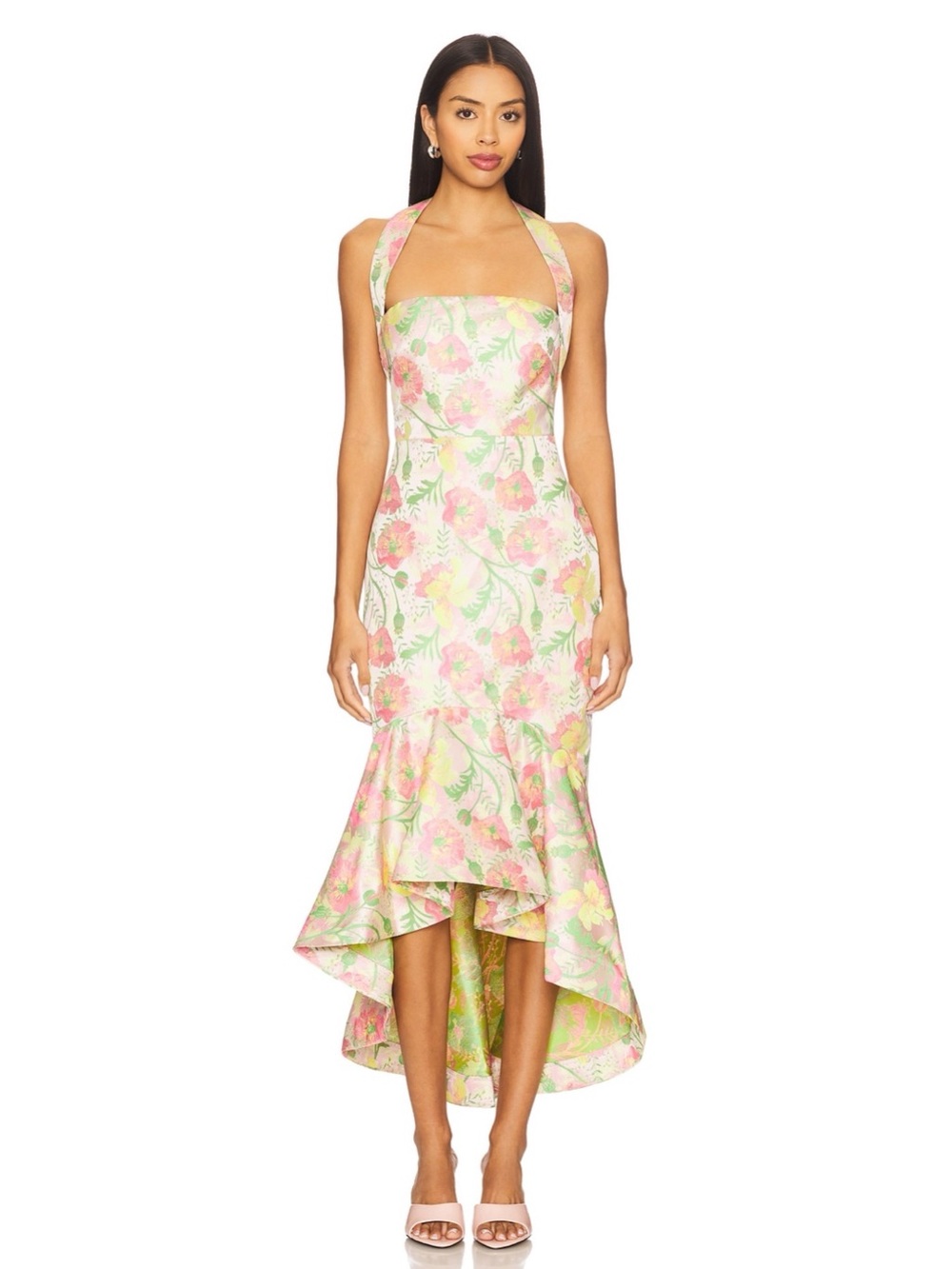 Lovers + Friends | Ivy Maxi Dress in Pink And Green Multi